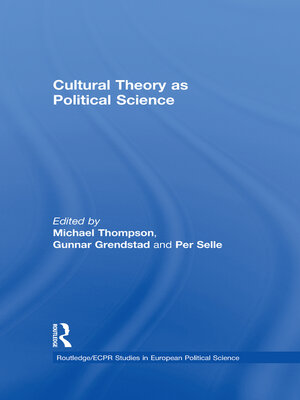 cover image of Cultural Theory as Political Science